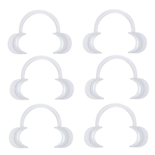 LACHT Divaricatore Guancia, 6 Pezzi Boca Dental Opener, Divaricatore Per La Bocca Dental C-Forma Boca Dental Opener Sbiancamento Dei Denti, Apri Bocca Divaricatore Guancia Trasparente