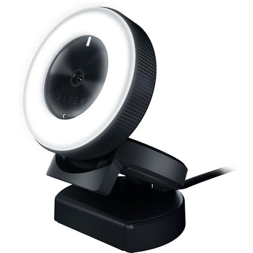 Razer Kiyo - Fotocamera di trasmissione con anello di luce - fotocamera web USB - video HD 720p / 1080p (compatibile con Open Broadcaster Sofware, Xsplit, autofocus, connessione per treppiede) Nero