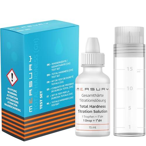 Measury Test Durezza Acqua, Misuratore Durezza Acqua Prodotto in Germania, Kit Durezza Acqua 15 ml Fino a 200 test, Durezza Acqua Tester