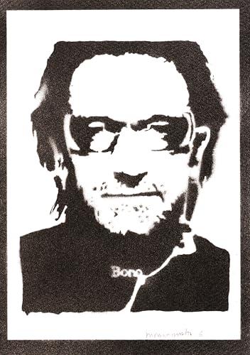 moreno-mata Autentici Graffiti Fatti a Mano Bon... Handmade Poster Musica Quadro Moderno Soggiorno Decorazione Parete Regalo Uomo e Donna