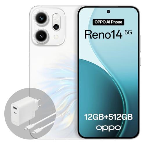 OPPO Reno14 5G 12+512GB, Smartphone Android sbloccato AI, Display 6,59