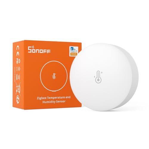 SONOFF SNZB-02P Sensore intelligente di temperatura e umidità ZigBee 3.0, per monitoraggio remoto e automazione domestica, hub ZigBee richiesto, compatibile con Alexa/Google Home/Smartthings