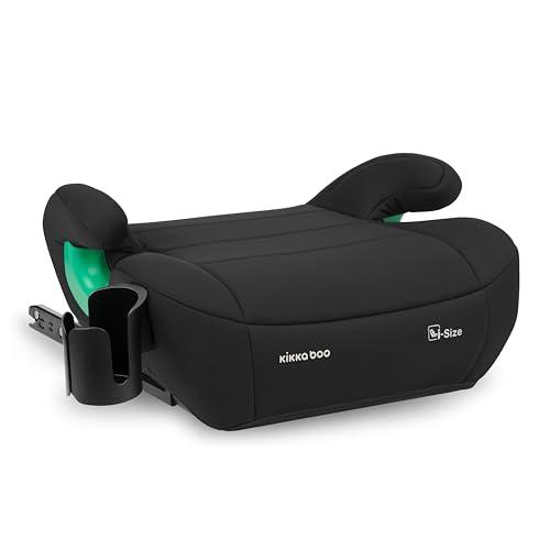 KikkaBoo Rialzo Auto per Bambini ISOFIX i-POP, i-Size, 125-150 cm, Seggiolino Auto 22-36 kg, Alzatina Auto Gruppo 3, da 7 a 12 Anni, Nero