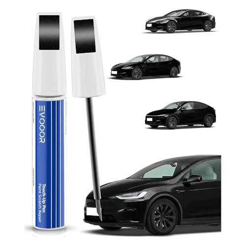 EVOOOR (PBSB Vernice metallizzata nera solida per auto, ritocco e riparazione dei graffi per Tesla Model 3/Y/S/S/X, soluzione di riparazione rapida e semplice