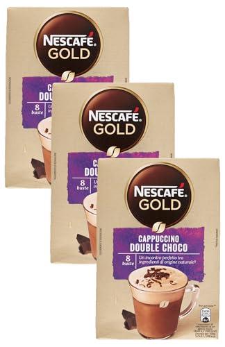 NESCAFÉ Cappuccino Double Choco Solubile con Cacao, 8 Bustine 148g