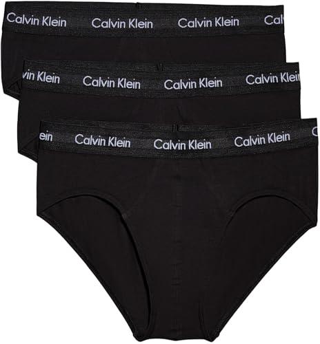 Calvin Klein Uomo Slip Hipster Confezione da 3 Intimo, Nero (Black W Black WB), XL