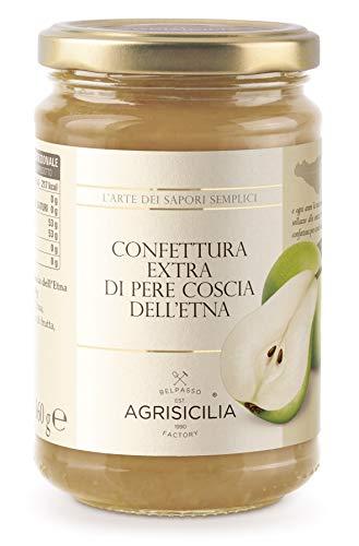 Agrisicilia Confettura extra Di Pera Coscia Dell' Etna, frutta di stagione, confettura extra lavorata artigianalmente, 360 grammi