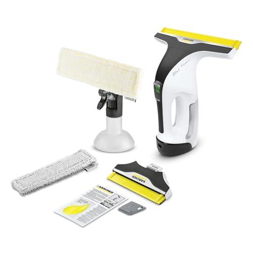 Kärcher Lavavetri Aspiragocce WV 7 Signature Line, Autonomia 100 min, Display LED, Flacone spray + 2 Panni in microfibra, Detergente 20 ml di concentrato per finestre, Ampiezza Bocchette 28-17cm
