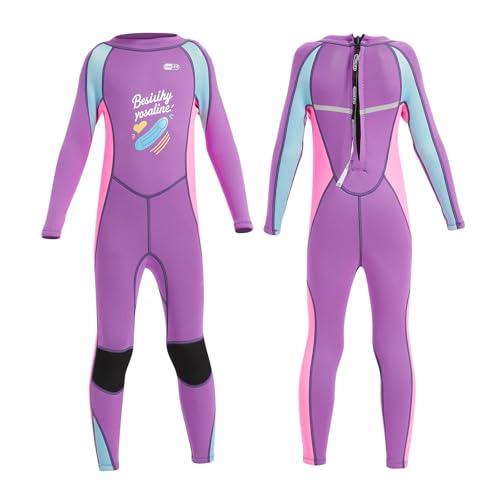 Gimilife Muta per bambini, Muta sub per ragazzi, ragazze e piccoli, in neoprene 2mm termica, sub intera/corta, ideale per nuoto, immersioni e surf