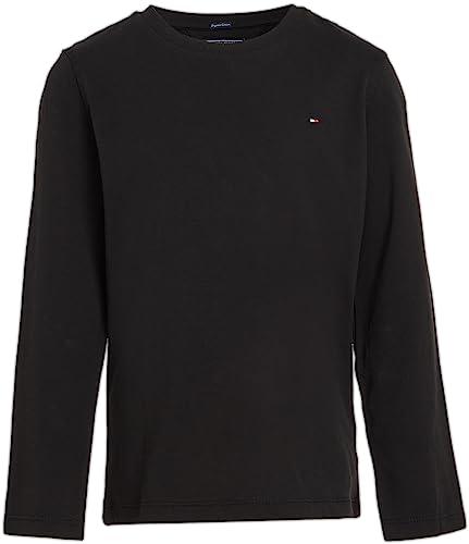 Tommy Hilfiger Bambino Maglietta Maniche Lunghe Basic, Nero (Meteorite), 14 Anni