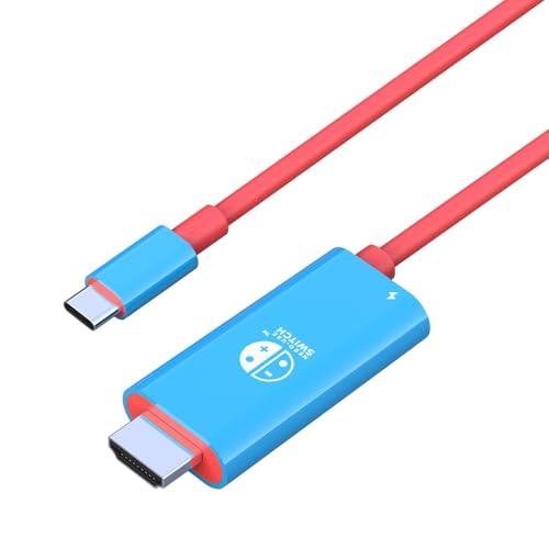 USB C to HDMI Cable Adapter for Nintendo Switch 2, 4K 60Hz HDMI 2.0, 100W Charging Port, TV Adapter Switch 2 Dock for Steam Deck, Nintendo 2 Accessories Switch OLED Docking Station Portable Travel 2M