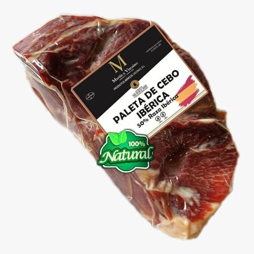 1 Kg Prosciutto Iberico Disossato (Spalla) - Da Suini Ruspanti Allevati in Dehesas e 100% Processo Naturale di Stagionatura - Jamon Iberico Spagnolo - Paleta Iberica de Cebo de Campo