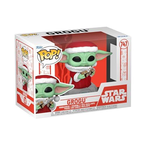 Funko Pop! Star Wars: Mando Holiday - Grogu (The Child, Baby Yoda) - The Mandalorian - Figura in Vinile da Collezione - Idea Regalo - Merchandising Ufficiale - Giocattoli per Bambini e Adulti