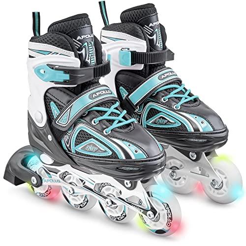 Apollo Super blades X Pro | Pattini in linea regolabili fino a 4 misure per bambini | Rotelle LED | Misura S, M, L | Pattini per Bambina e Bambino | Comodi e robusti pattini a rotelle
