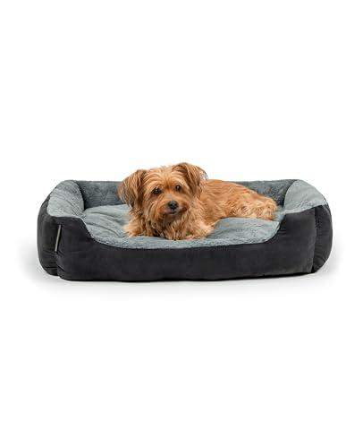 lionto Letto per Cani Cuscino per Cani Divano per Cani con Cuscini, (L) 75x60 cm Grigio/Nero