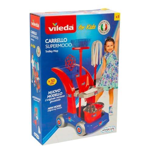 Vileda Grandi Giochi Maxi Carrello Pulizie, 5 Accessori Inclusi - VLE00000