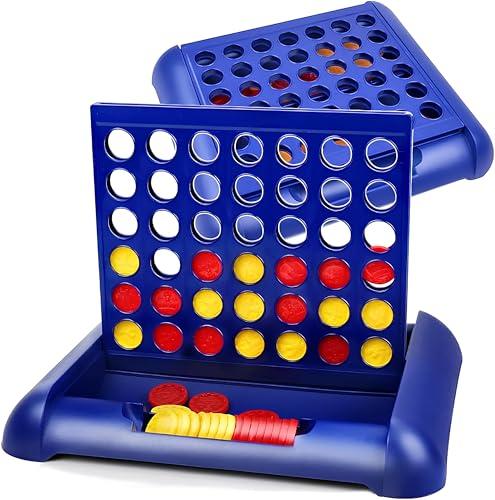 Forza 4 Gioco in Scatola Versione Grande Maxi Fai Quattro Linea Quattro Connect Gioco da Tavolo Forza Quattro Super 4 Gioco Società Strategia Giochi Classici per Famiglie Adatti a Bambini e Adulti