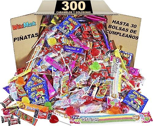 100 dolci, dolcetti e caramelle ripieni di piñata senza allergeni WikiMark - Per riempire borse di compleanno, feste, Natale e Halloween. Senza glutine e senza latte.