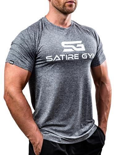 Satire Gym T-Shirt Sportiva da Uomo, S - XXL - Leggera e Traspirante, Ottimale per la Corsa e Fitness