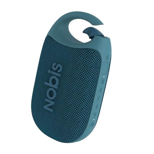 NOBIS Cassa Bluetooth Portatile Clip N1,Cassa Bluetooth Doccia IP68, Fino a 24h di Riproduzione, BT 5.3, Suono HD, Accoppiamento Stereo, EQ Mode e Modalità Beat (Blu)