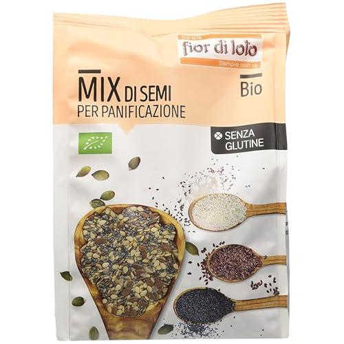 Fior di Loto Pane Semi Misti Biologico - Semi Oleosi senza Glutine - Semi di Papavero, Semi di Girasole, Semi di Lino Scuro, Semi di Sesamo - 250 g