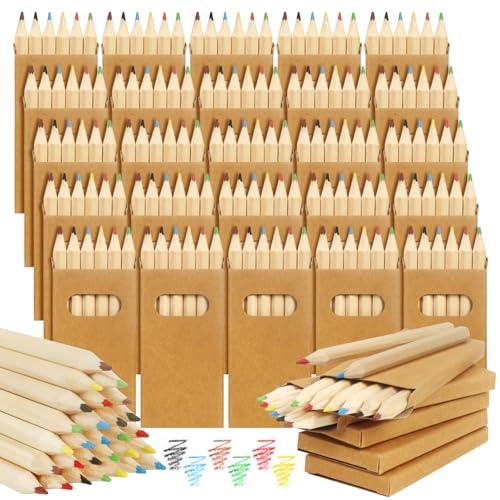 Gudotra 180 Pezzi Kit 30 Matite Colorate Bambini 6 Matite per Scatola Gadget Compleanno Regalini per Bambini Invitati Alunni Fine Anno Scolastico