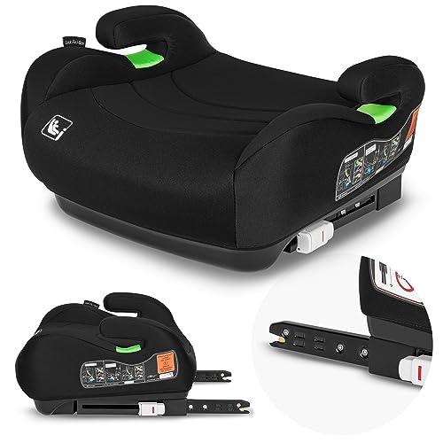 LIONELO Seggiolino Auto Rialzo LUUK FIX I-Size con ISOFIX per bambini 125-150cm / 22-36kg Leggero, Indicatori Installazione, Schiuma Confortevole, Rivestimento Traspirante Lavabile, Braccioli, Leggero