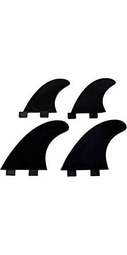 FCS Compatible Quad Fins Set - Black