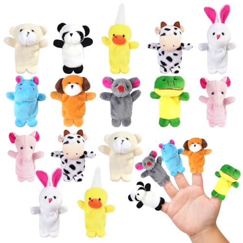 Ainiv 20pz Marionette da Dita, Marionette per Bambini, Delle Dita Burattino di Peluche, Bambole da Dito Egalo di Compleanno per Bambini, Regalo per Natale, Pasqua e feste per Bambini