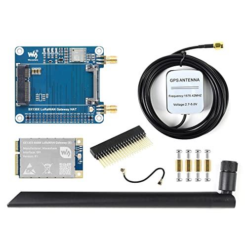 Waveshare SX1303 868M LoRaWAN Gateway Hat for Raspberry Pi L76K Module Standard Mini-PCIe SocketLong Range Transmission Large Capacity Multi-Band Support