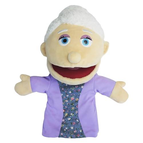 LOMTRATS Marionette a mano per bambini,Include nonno,nonna,papà,mamma,figlia,figlio con bocche aperte mobili,perfette per raccontare storie,insegnare,regali di compleanno,1Pcs