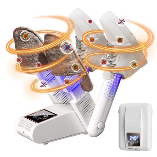 Asciuga Scarpe Elettrico Asciugascarpe con Ventilazione e Ozone Asciuga Scarponi in Modo Veloce Elimina Odore per Scarpe da Calcio Scarponi da Sci Calzini Cappelli (bianco)