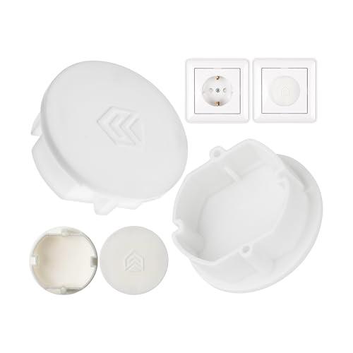 Coperchio per presa di corrente, 4 pezzi, in bianco, protezione della presa di corrente contro la polvere e gli spruzzi d'acqua, per outlet SchuKo tipo F, tappo di copertura per striscia di socket