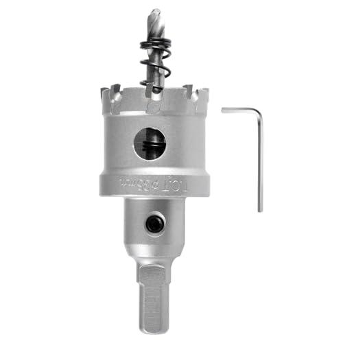 KATUR TCT Punta per sega a tazza in metallo duro 35 mm, Fresa a tazza con punta in carburo di tungsteno, fresa a tazza di grado industriale per acciaio inossidabile, metallo, ferro, lega, rame, legno