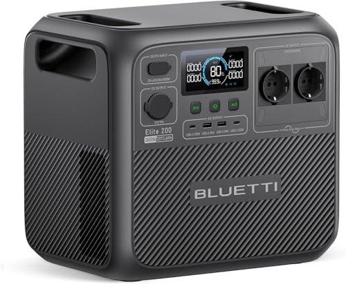 BLUETTI Elite 200 V2 Centrale Elettrica Portatile (2025 Nuovo) con Batteria LFP da 2073,6Wh, 2 Uscite AC 2600W (3900W Power Lifting), Durata 17 Anni, ideale per Campeggio, Off-grid, Emergenza