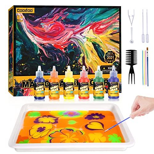 Pittura marmorizzata ad acqua per bambini, kit di artigianato per ragazze e ragazzi