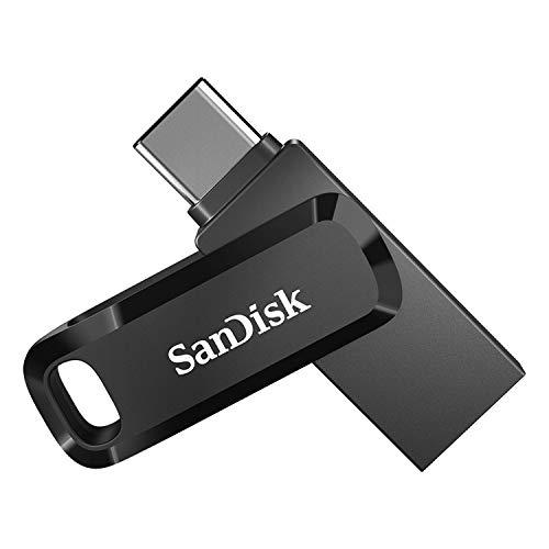 SanDisk 128GB Ultra Dual Drive Go Unità flash USB Type-C con connettori USB reversibili di Tipo C e Tipo A, per smartphone, tablet, Mac e computer, fino a 400 MB/s, Nero
