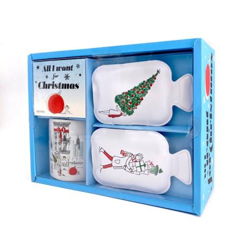 Coffret Un mug hivernal: Avec 2 mini-bouillottes, 1 mug et 1 livre de recettes de Noël