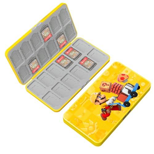 Custodia per Schede di Gioco, Custodie Giochi Switch, Switch Game Card Case, Scatola per Carte con Fodera in Silicone, Con 24 Slot per Cartucce di Gioco e 24 Slot per Schede SD (24A)