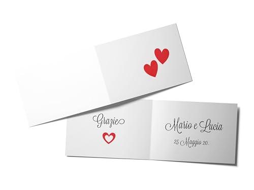 Bigliettini Bomboniera Confetti Personalizzabili con Nome e Data per tutte le Occasioni (17-Matrimonio)