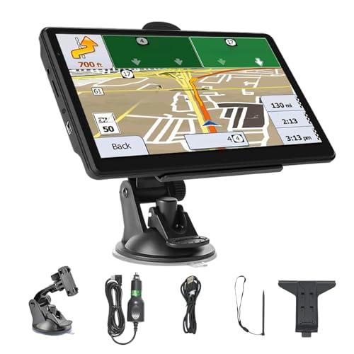 Navigatore satellitare da 17,8 cm per Auto, navigazione GPS H;D con mappe di Regno Unito ed Europa, Assistenza di orientamento di carreggiata, aggiornamenti gratuiti, ricerca del codice postale, guida