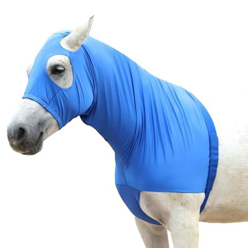 Gallopoff Hood Cavallo Elasticizzato con zip - Copertura del Collo e del Volto Completa