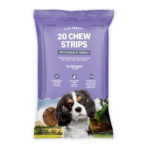 by Amazon - Snack per cani, 20 strisce con anatra e tacchino, 200 g