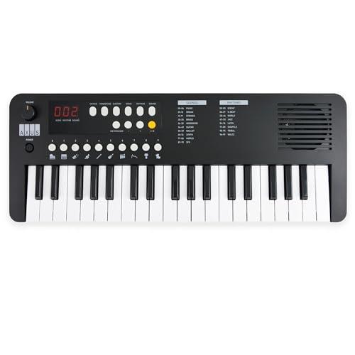 Axus 37 Mini Tastiera Portatile In Midnight Black - Divertente Pianoforte Elettrico Per Principianti, Usb-C O Alimentazione A Batteria