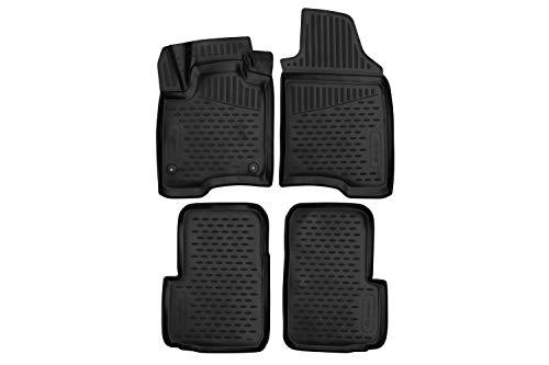 Element Set di Tappetini Auto in Gomma TPE 3D per Fiat Panda | Mk3, 2011-2024 | Tappetini Originali 100% Adatti, Tappeto, Antiscivolo, Resistente all'Usura