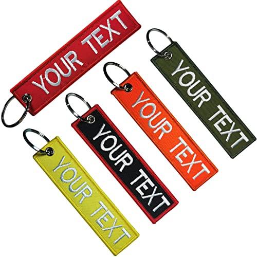 misscase Portachiavi personalizzato per moto Accessori, Portachiavi Personalizzato Ricamo Personalizzato Qualsiasi Testo Portachiavi con Ricamo, Moto ATV, Auto e Scooter (Regular)