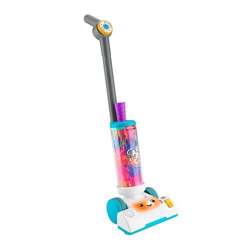 Fisher-Price - Aspirapolvere e spolverino 2 in 1, Set Giocattolo con 45 Canzoni, luci e Suoni Che introducono l'alfabeto e i Numeri, Versione Italiano +ES+in+PT, 2+ Anni, JMM34