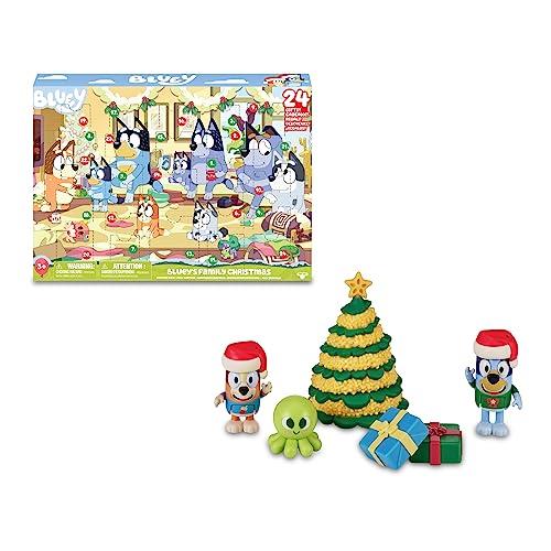Bluey - Calendario dell'Avvento, calendario con 24 pezzi, include figure della serie e accessori, per ragazzi e ragazze +3 anni di età, famoso (BLY54000)