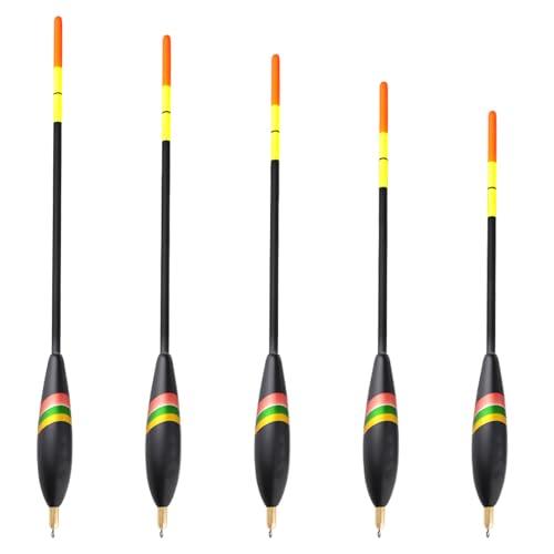 Set di 5 galleggianti da pesca Waggler 4g-8g con 2g prepiombato - Ideale per lanci lunghi e precisi