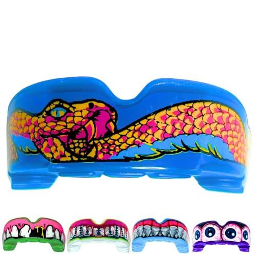 BLOODSHOT Paradenti su misura per tutti gli sport di contatto, rugby, boxe, BJJ, hockey, MMA, protezione per adulti e bambini dai 12 anni in su, facile stampaggio in 2 minuti, con custodia per il